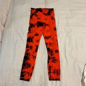 LuLuLemon Red and Black Athletic pants